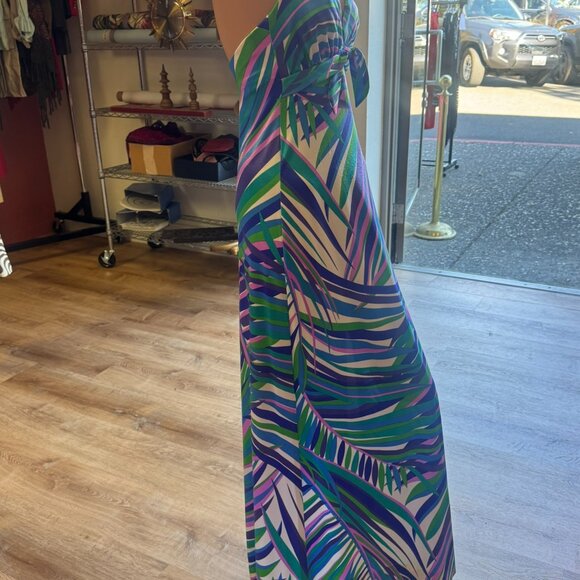 1960s DeWesse Designs Swim Halter Bra Maxi Dress Size 8 - Picture 9 of 12